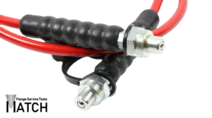 1x red hydraulic hose