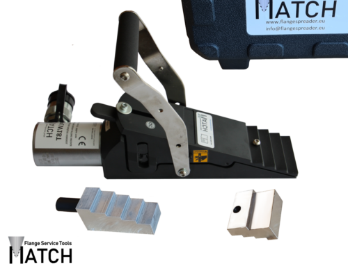 Hydraulic lifting wedges (HPLW18T Single Kit) with transport case, step block and safety block