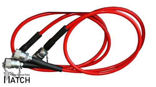 2x red hydraulic hose